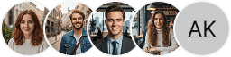 Verschiedene Nutzer-Avatare im Trading-Bewertungsbereich von Welle Werthabanz